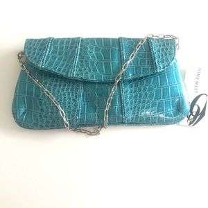 Nine west teal clutch shoulder purse